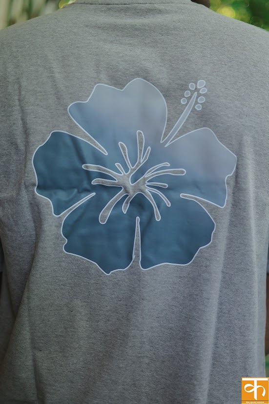 Grey Blue Floral –Divine rides within | Every flower blooms in their own time